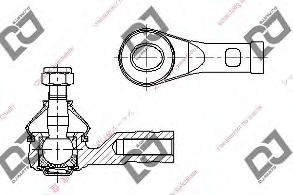 Наконечник поперечной рулевой тяги DJ PARTS DE1200