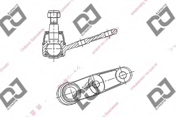 Несущий / направляющий шарнир DJ PARTS DB1070