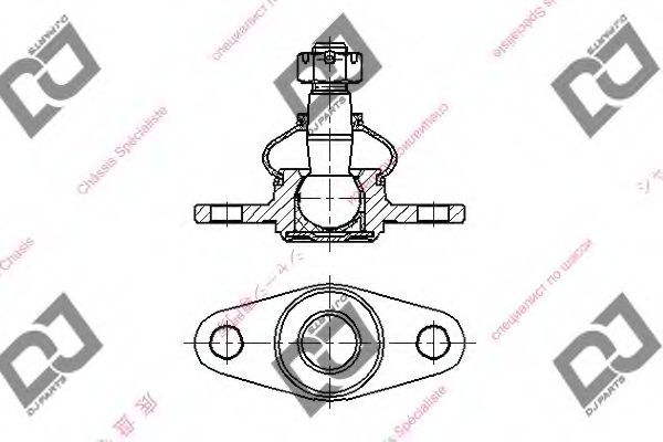 Несущий / направляющий шарнир DJ PARTS DB1204