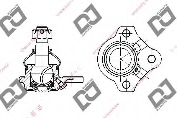 Несущий / направляющий шарнир DJ PARTS DB1214