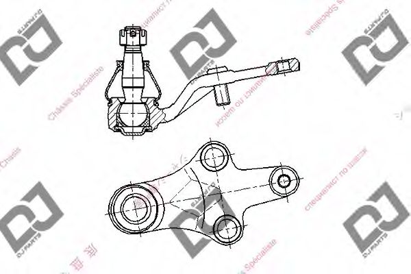 Несущий / направляющий шарнир DJ PARTS DB1297