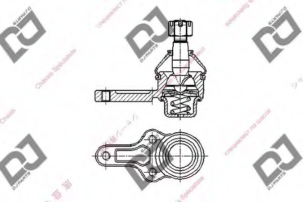 Несущий / направляющий шарнир DJ PARTS DB1298