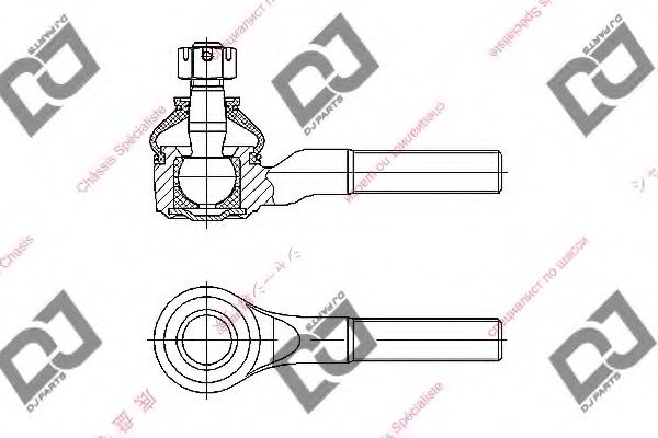 Наконечник поперечной рулевой тяги DJ PARTS DE1077