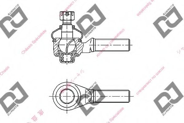 Наконечник поперечной рулевой тяги DJ PARTS DE1167