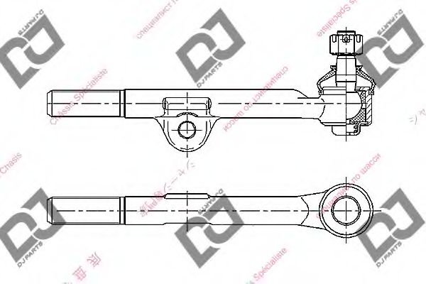 Наконечник поперечной рулевой тяги DJ PARTS DE1235