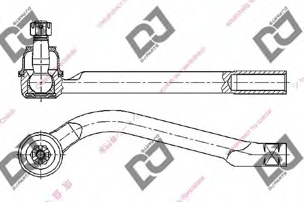 Наконечник поперечной рулевой тяги DJ PARTS DE1258