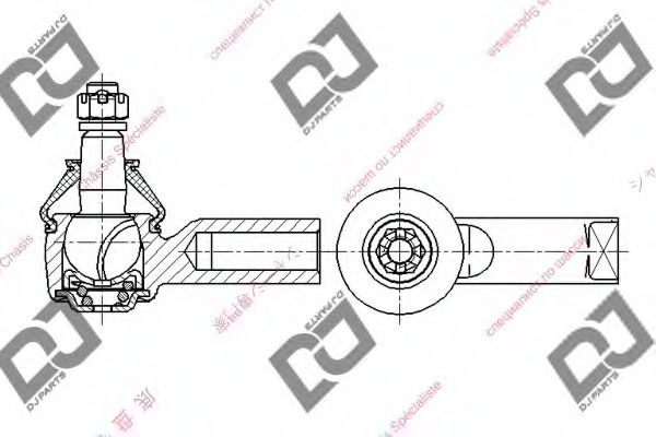 Наконечник поперечной рулевой тяги DJ PARTS DE1288