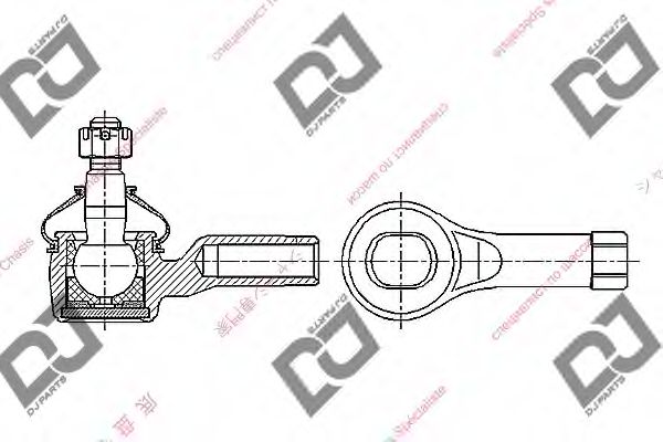 Наконечник поперечной рулевой тяги DJ PARTS DE1370