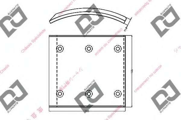 Тормозные колодки, барабанный тормоз DJ PARTS BL1059