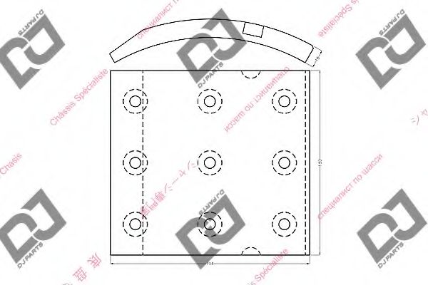 Тормозные колодки, барабанный тормоз DJ PARTS BL1068