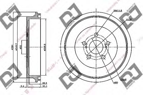 Тормозной барабан DJ PARTS BR1104
