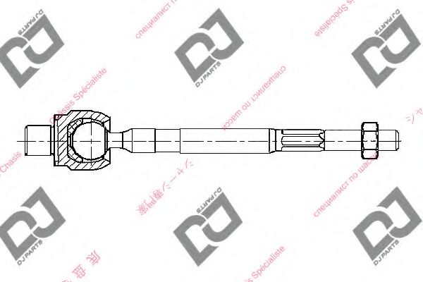 Осевой шарнир, рулевая тяга DJ PARTS DR1215