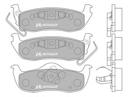 Комплект тормозных колодок, дисковый тормоз MOTAQUIP LVXL1297