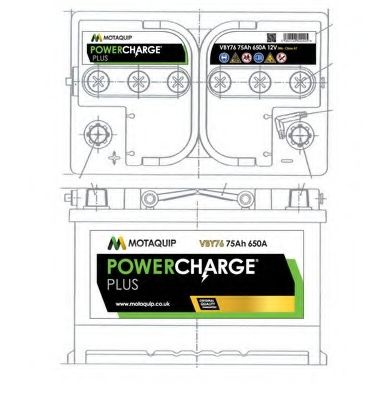 Стартерная аккумуляторная батарея MOTAQUIP VBY76