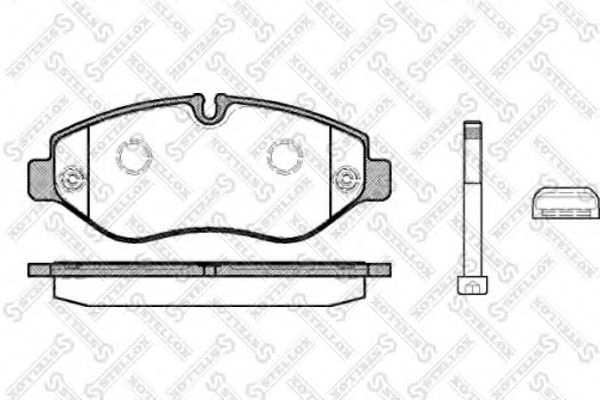 Комплект тормозных колодок, дисковый тормоз STELLOX 001 093B-SX