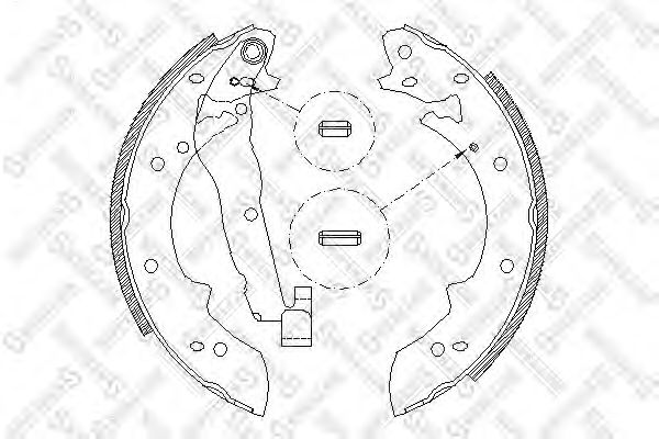Комплект тормозных колодок STELLOX 038 101-SX