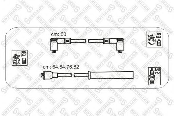 Комплект проводов зажигания STELLOX 10-38104-SX