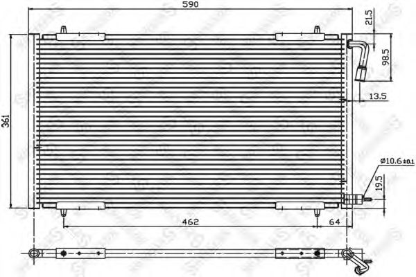 Конденсатор, кондиционер STELLOX 10-45002-SX