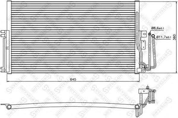 Конденсатор, кондиционер STELLOX 10-45008-SX