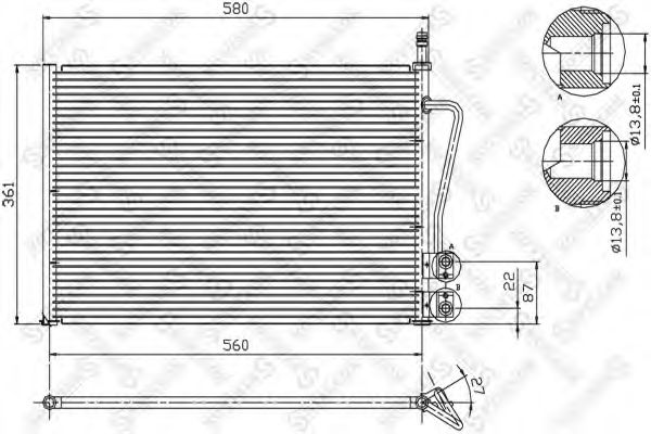 Конденсатор, кондиционер STELLOX 10-45020-SX