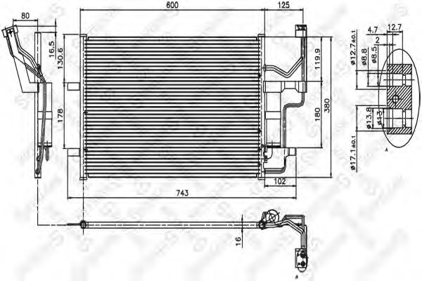 Конденсатор, кондиционер STELLOX 10-45118-SX