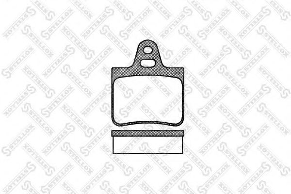 Комплект тормозных колодок, дисковый тормоз STELLOX 113 000-SX