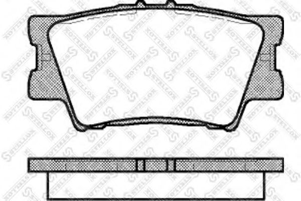 Комплект тормозных колодок, дисковый тормоз STELLOX 1242 000B-SX