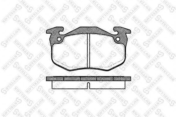 Комплект тормозных колодок, дисковый тормоз STELLOX 155 080B-SX