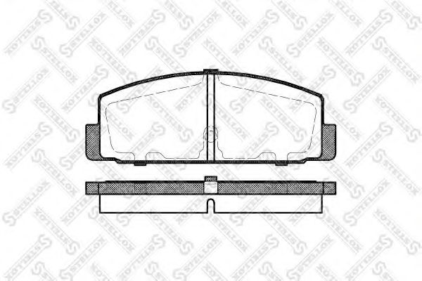 Комплект тормозных колодок, дисковый тормоз STELLOX 190 030B-SX