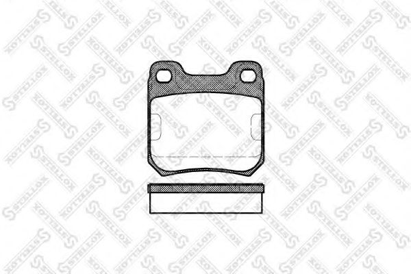 Комплект тормозных колодок, дисковый тормоз STELLOX 250 000-SX