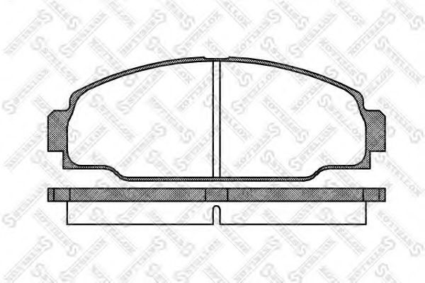 Комплект тормозных колодок, дисковый тормоз STELLOX 21783