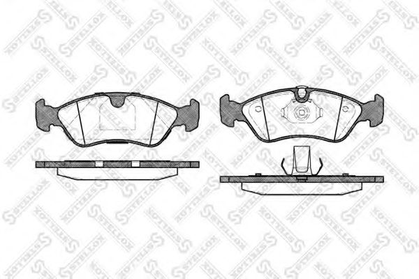 Комплект тормозных колодок, дисковый тормоз STELLOX 297 050-SX