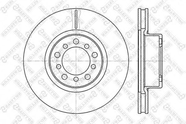 Тормозной диск STELLOX 6020-3324V-SX