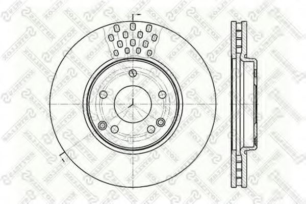 Тормозной диск STELLOX 6020-3341V-SX