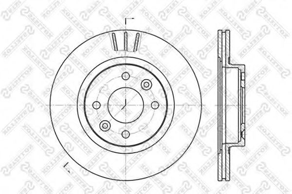 Тормозной диск STELLOX 6020-3922V-SX