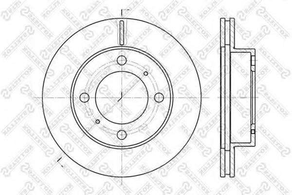 Тормозной диск STELLOX 6020-4543V-SX