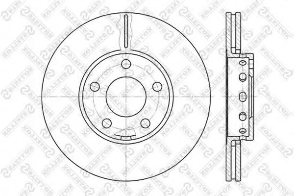 Тормозной диск STELLOX 6020-4743V-SX