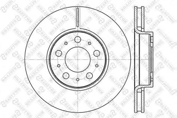 Тормозной диск STELLOX 6020-4841V-SX