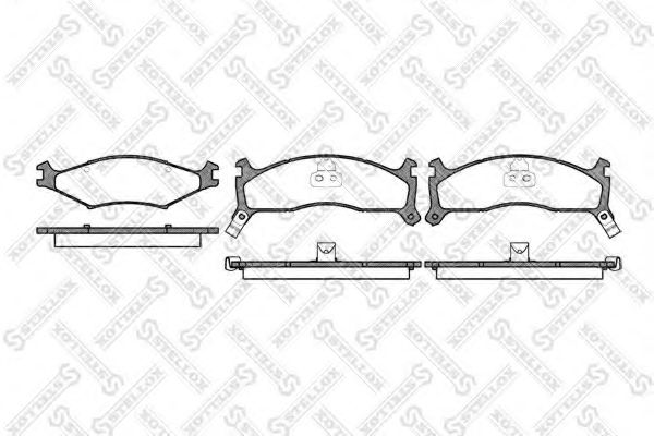 Комплект тормозных колодок, дисковый тормоз STELLOX 611 002-SX