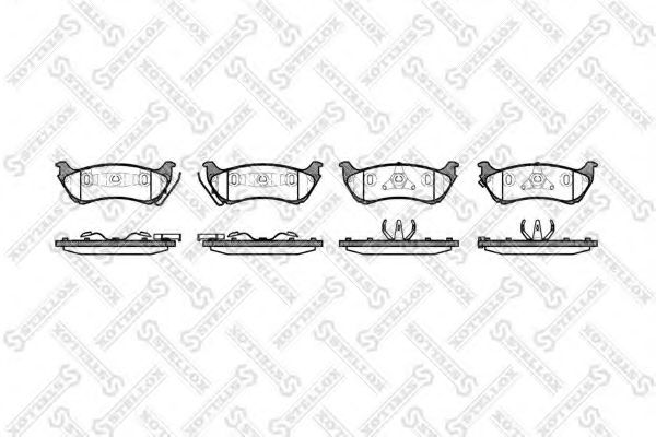 Комплект тормозных колодок, дисковый тормоз STELLOX 709 001B-SX