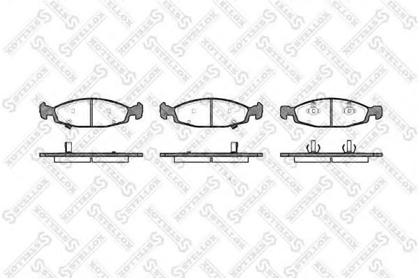 Комплект тормозных колодок, дисковый тормоз STELLOX 747 002B-SX