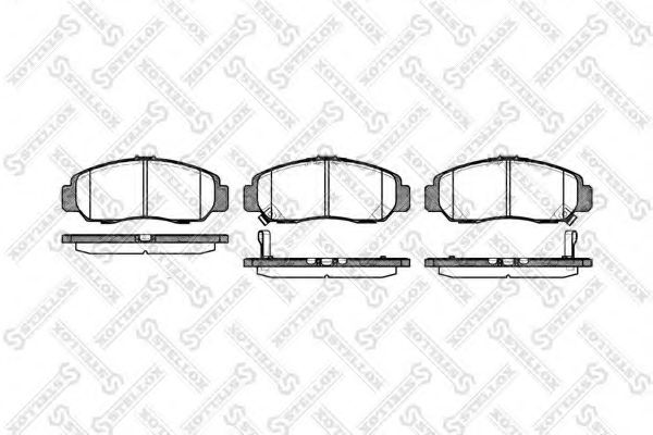 Комплект тормозных колодок, дисковый тормоз STELLOX 758 012-SX