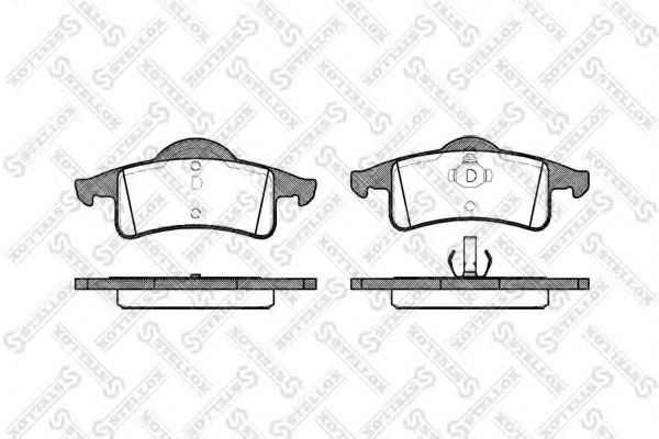 Комплект тормозных колодок, дисковый тормоз STELLOX 769 000B-SX