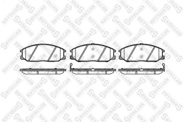 Комплект тормозных колодок, дисковый тормоз STELLOX 782 012B-SX