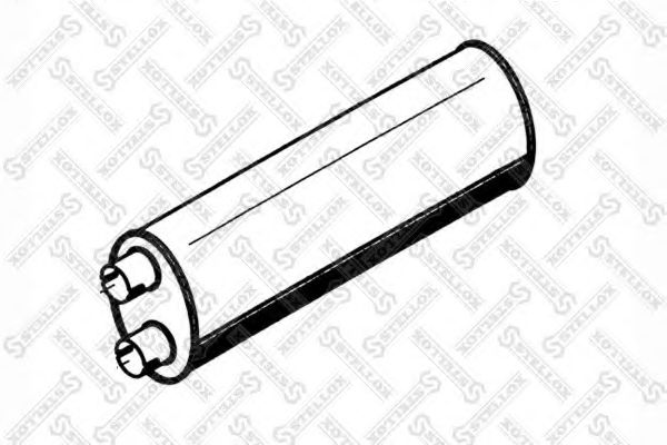 Средний / конечный глушитель ОГ STELLOX 82-03006-SX