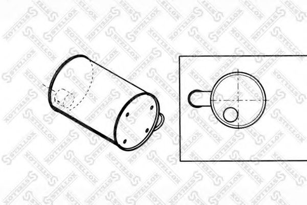 Средний / конечный глушитель ОГ STELLOX 82-03010-SX