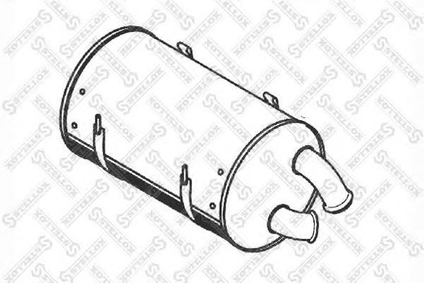 Средний / конечный глушитель ОГ STELLOX 82-03034-SX
