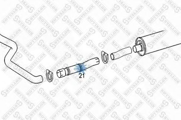 Труба выхлопного газа STELLOX 82-03661-SX