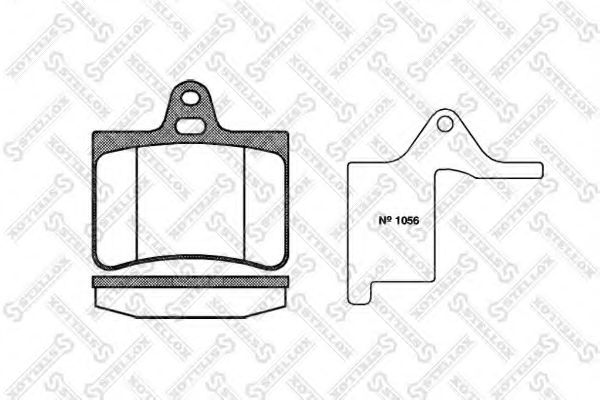 Комплект тормозных колодок, дисковый тормоз STELLOX 841 000-SX