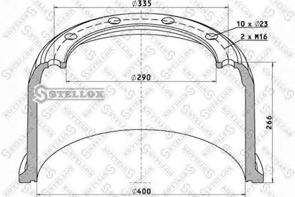 Тормозной барабан STELLOX 85-00012-SX